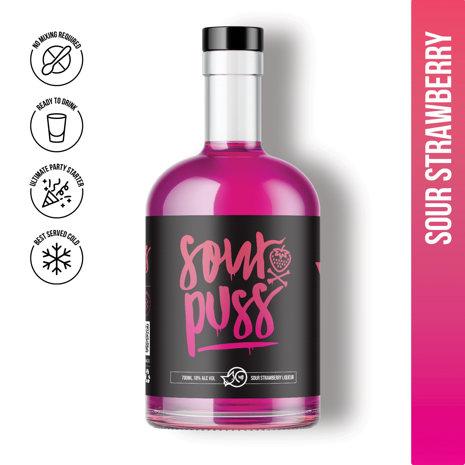 Sour Puss Strawberry 700ml